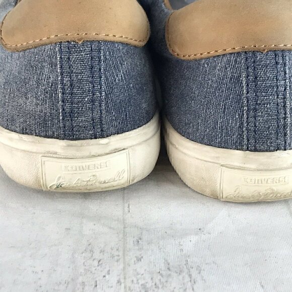 Converse Jack Purcell Blue Denim Sneakers Shoes - Picture 4 of 7